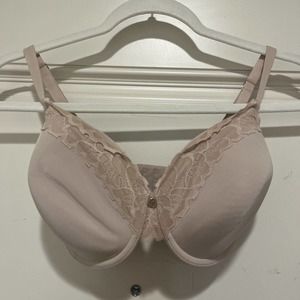 Natori Bra Hidden Glamour Size 32G Beige Cafe Lace Trim Padded Underwire